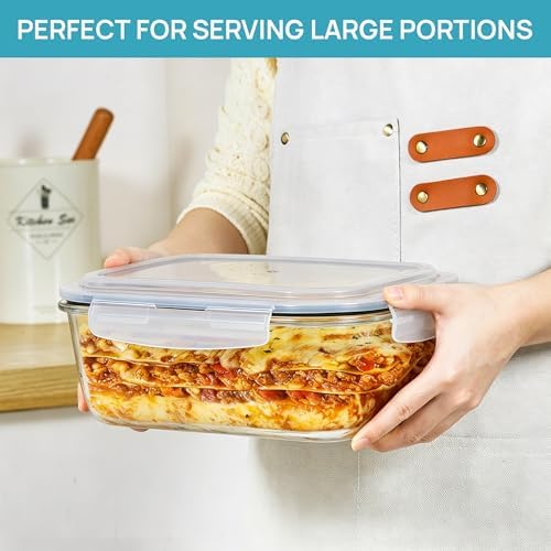 Vtopmart 1Pack 2260ml/76.4oz Extra Large Glass Storage Container with Lid