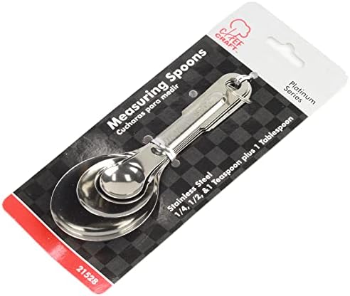 Measuring Spoons, 4 Piece Set, Stainless Steel