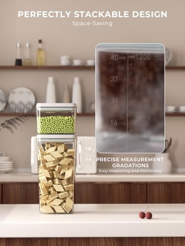 Airtight Food Storage Containers, 4-Piece Set, 1.3-3.5 Qt, Pop-Top Lids