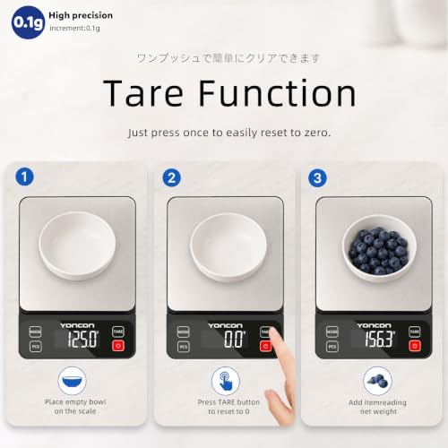 Digital Food Scale for Kitchen & Baking, 11lb/0.1g High Precision