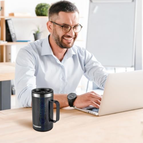 KXIAOCHEN 20 oz Insulated Coffee Mug, Coffee Cup with Lid and Wide Handle