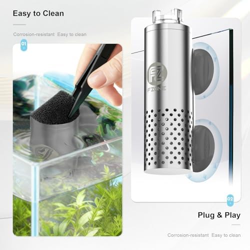 FZONE Aquarium Surface Skimmer with 4-Speed Controller for Planted Tanks