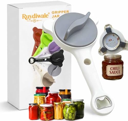 4-in-1 Jar Opener, Ruydiwale Adjustable Jar Opener for Seniors