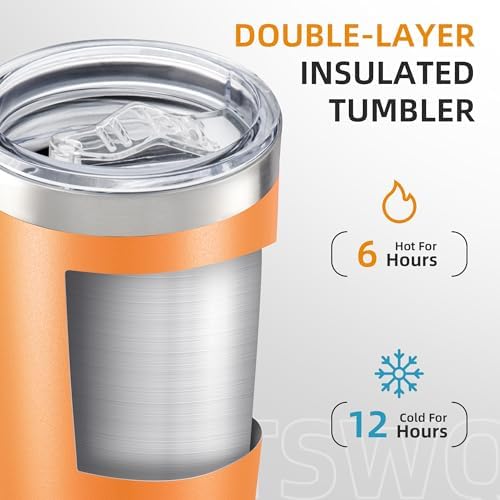 20 oz Tumbler with Lid Stainless Steel Insulated Tumblers, 1 Pack