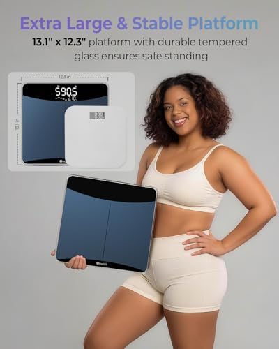 Ovutek 600lb Scale for Body Weight with Weight Trends, High Accurate, Bule