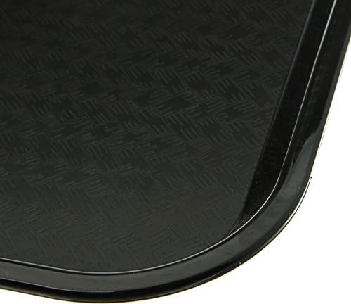 Carlisle FoodService Products Cafe Plastic Fast Food Tray, 14" x 18", Black (Pack of 2)