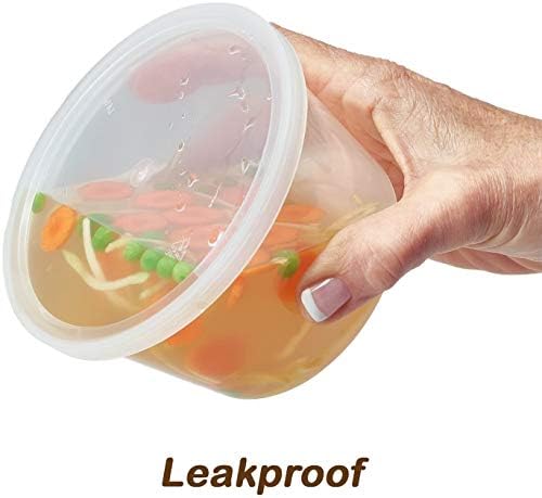 DuraHome Deli Containers with Lids for Food Storage Leakproof - 60 Sets BPA-Free Plastic Microwaveable Clear Food Storage Container Premium Quality, Freezer & Dishwasher Safe (16 oz & 32 oz - Bulk)