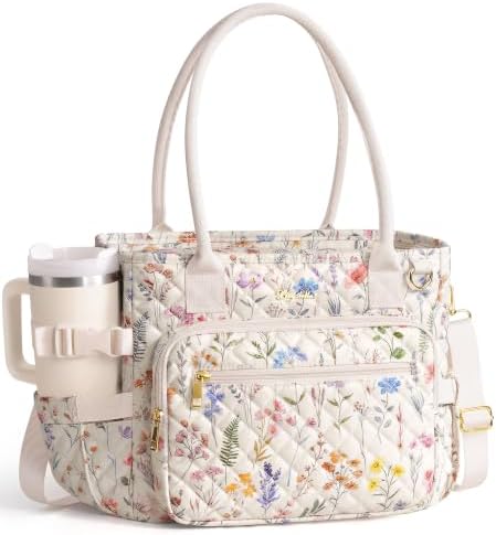 Bagstellar Lunch Box for Women Insulated Lunch Bag Quilted Soft Cooler Tote