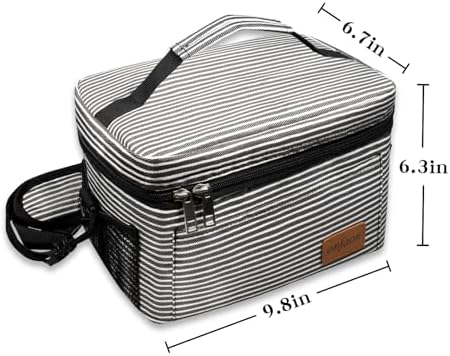 ONFAON Lunch Bag for Women, Insulated Reusable Lunch Box Leakproof Cooler Tote Bag Freezable with Adjustable Shoulder Strap for Office Work Picnic Beach