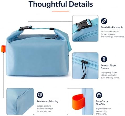 Insulated Lunch Bag For Women, Reusable Lunch Box Tote Bags