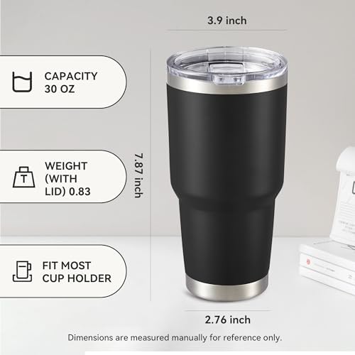 30 oz Tumbler with Lid Stainless Steel Tumblers Bulk, 12 Pack