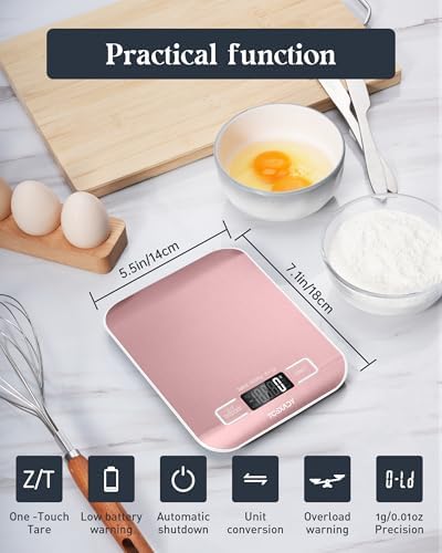 Food Scale, Digital Kitchen Scale with Grams & Ounces Units, 11lb