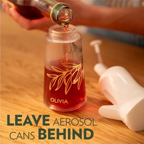 FLAIROSOL OLIVIA SIGNATURE Oil Sprayer, 200ml Glass, Golden Leaves
