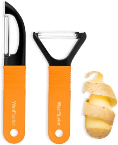Peelers for Kitchen, Swivel Vegetable Peeler and Y-Shaped Potato Peeler