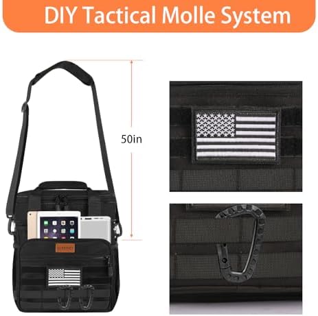 GLENKEY Expandable Lunch Box Insulated Tactical Cooler Bag Work Outdoor