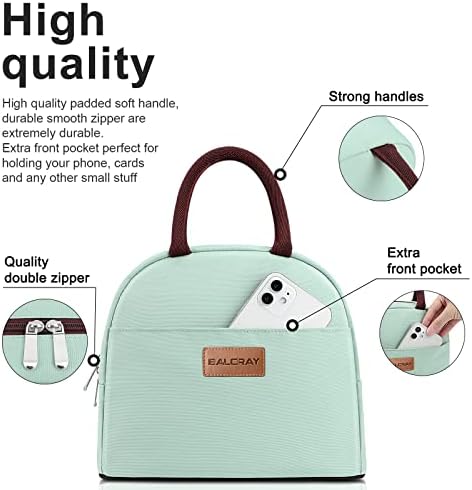 BALORAY Lunch Bag for Women Men Adult Lunch Box (Mint Green), M