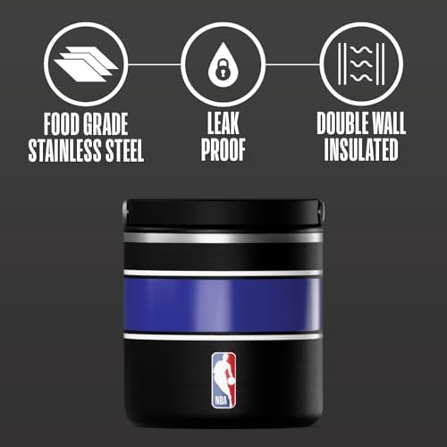 Hydrapeak x NBA Officially Licensed Utah Jazz 25oz Stainless Steel Vacuum Insulated Thermos Food Jar with Handle, Wide Mouth Leak-Proof Soup Thermos for Adults, 10 Hours Hot and 16 Hours Cold
