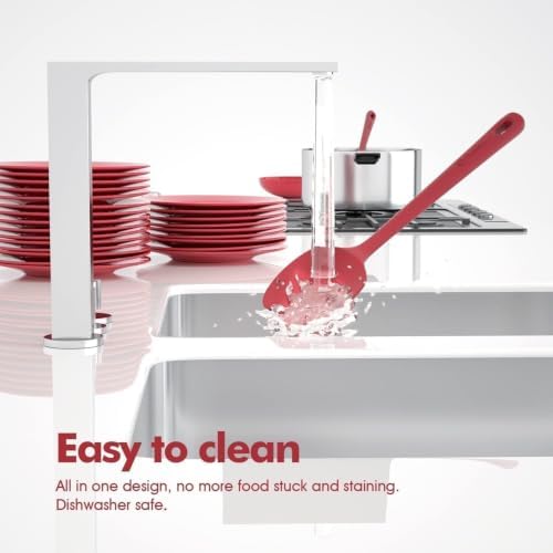 ChefAide 4 Pieces Silicone Spatulas Set, Heat Resistant Rubber Spatula
