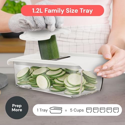Fullstar Pro Mandoline Vegetable Slicer, Grater & Spiralizer with Container