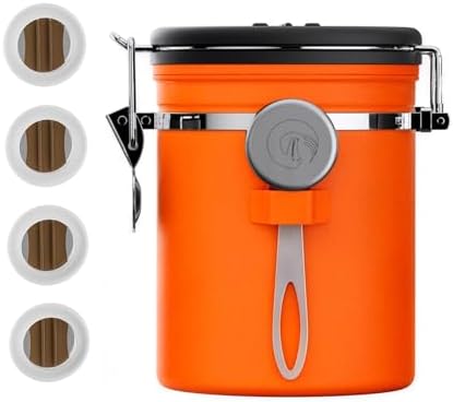 Coffee Gator Coffee Canister, 16oz Airtight Stainless Steel Container