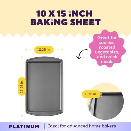 Wilton Platinum Non-Stick Baking Sheet, Made Without PFAS, 10 x 15 in.