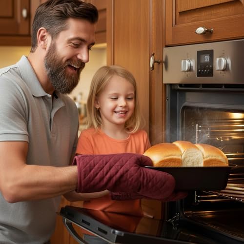3 Pack Carbon Steel Bread Loaf Pans for Baking, Black, 6 x 3 Inch
