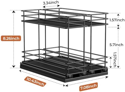 Mystozer Pull Out Spice Rack Organizer for Cabinet, Slide Out Spice Racks
