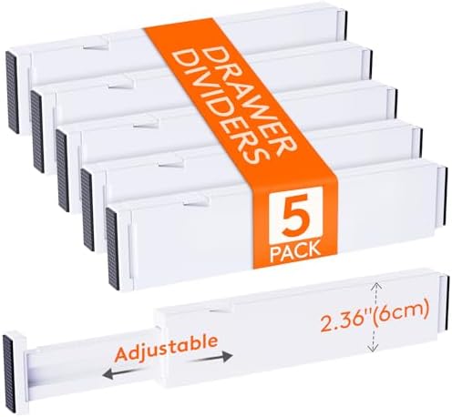 Lifewit 2.36" Upgrade Kitchen Drawer Dividers, Adjustable Drawer Organizer