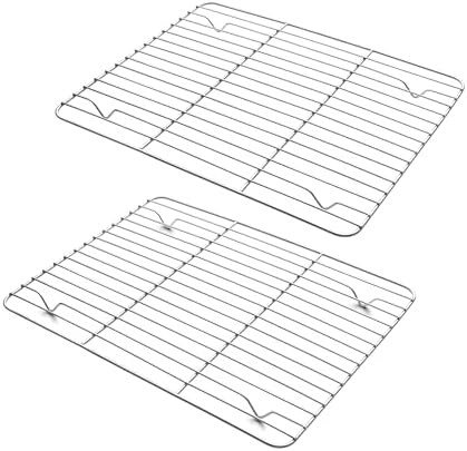 TeamFar Cooling Rack, 11.7” x 9” Stainless Steel Wire Baking Rack, 2PCS