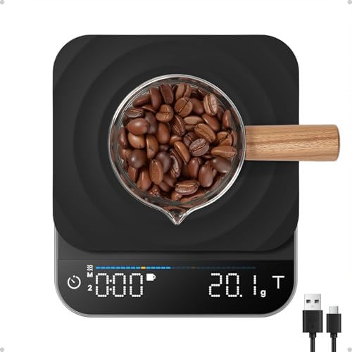 RENPHO Espresso Scale with Timer, Rechargeable, 0.1g Accuracy, 3kg