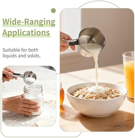-BINGBING- Measuring Cups of 4, Stainless Steel Measuring Cups, Stackable