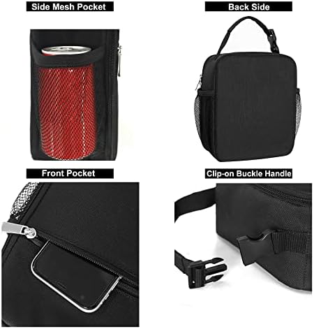 Lunch Box for Men & Women Durable Lunch Bag for Work & Adults Reusable Insulated Small Lunchbox Black