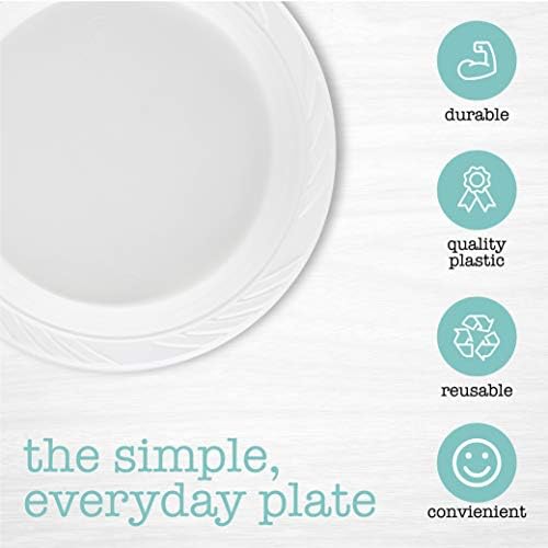 800 Count Disposable 7 Inch White Plastic Plates