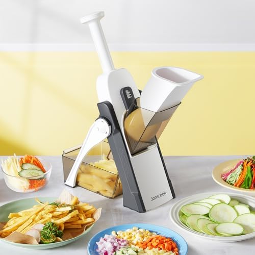 Safe Mandoline Slicer for Kitchen, 5 in 1 Multi Food Chopper, Potato Slicer