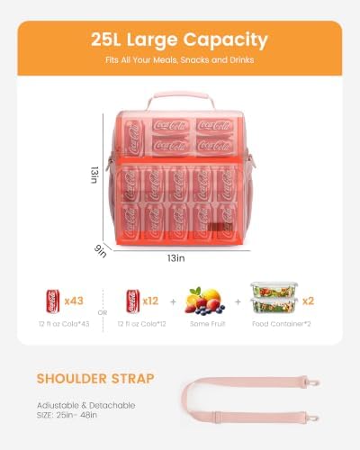 LOVEVOOK Lunch Bag for Men Women, Insulated Lunch Box, Large Cooler Lunbox