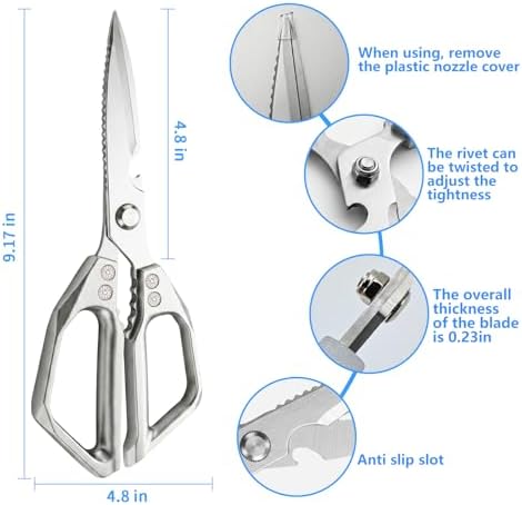 Heavy Duty Kitchen Scissors, Stainless Steel