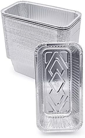 (600 Pack) Premium 2-LB Bread Loaf Baking Pans - 8.5" x 4.5" x 2.5" l Heavy Duty l Disposable Aluminum Foil Tins for Cakes Meatloaf Lasagna