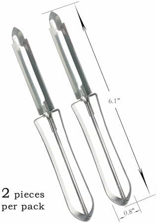 2PCS Stainless Steel Vegetable & Potato Peeler Sharp Blade Dual Handed