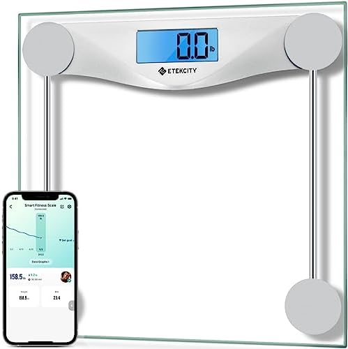 Etekcity Bluetooth Bathroom Scale for Body Weight and BMI, 400 Pounds