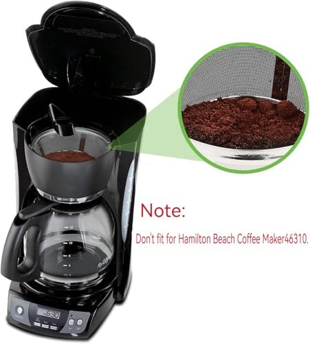 Stainless Steel Reusable Coffee Filters Basket 8 12 Cup Sturdy Permanent Coffee Filter fit for Mr. Coffee Black,Decker Coffee Makers 8 12 cups (Pack of 2)