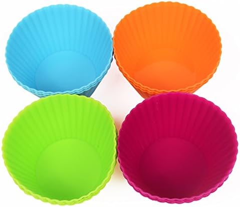 Webake Jumbo Silicone Muffin Cups, 3.5 Inch Nonstick Cupcake Liners 12-Pack