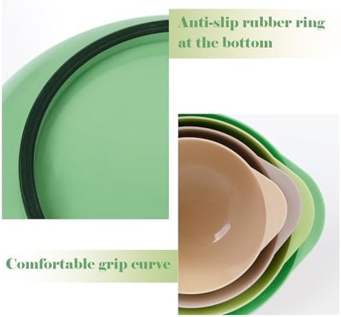 BoxedHome Classic Mixing Bowls Set of 4, BPA Free Plastic, Microwave Safe
