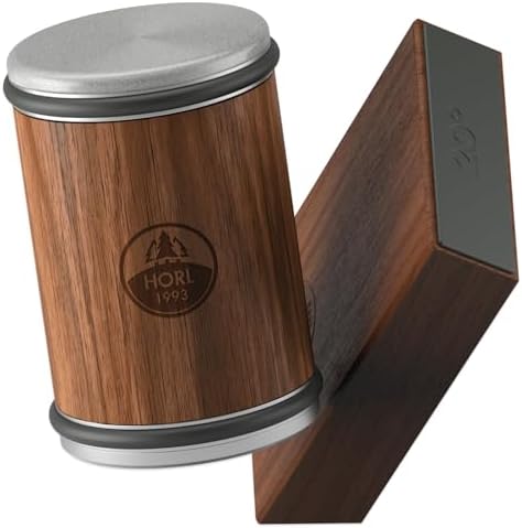 HORL 2 Walnut Rolling Knife Sharpener - Kitchen Knife Sharpener for Razor Sharp Edges Made in Germany - Easy Knife Sharpening Kit - Roller with Magnetic Holder with 15 & 20 Degrees