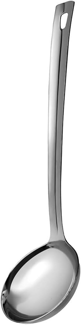 Stainless Steel Soup Ladle, Kitchen Cooking ladle,13" Metal Ladles, Durable Cooking Spoon Utensil- Long Handle and Ample Bowl Capacity Perfect for Stirring, Serving Soups, Heavy Duty Dishware Safe