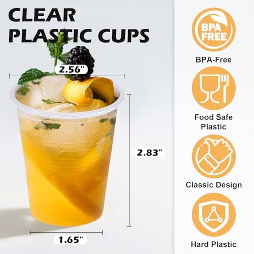 Clawsoff 1500 Pack 5 oz Clear Plastic Cups Disposable Small Mouthwash Cups