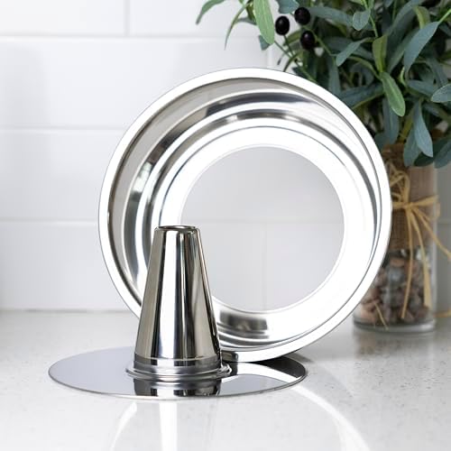 Fox Run Angel Food Cake Pan, Stainless Steel, Removable Bottom, 10" x 5"