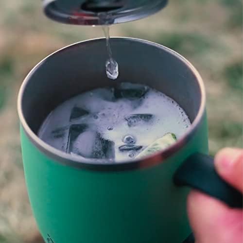 Ideus 16 oz Insulated Coffee Mug with Handle and Lid (Ultimate Gray)