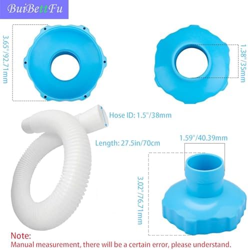 25016 Above Ground Pool Skimmer Hose and Adapter B Replacement Part Set Compatible with Intex Above Ground Pool Skimmer