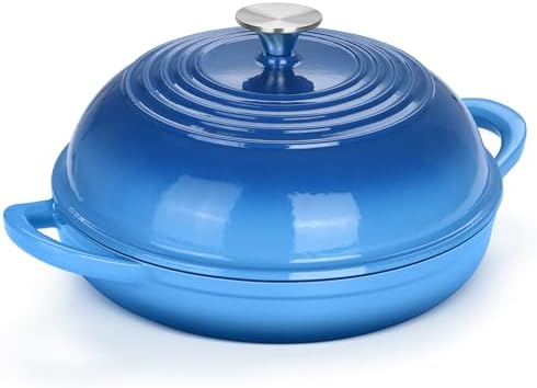 TeamFar Cast Iron Bread Dutch Oven, 6 Qt Enameled Dutch Oven Pot