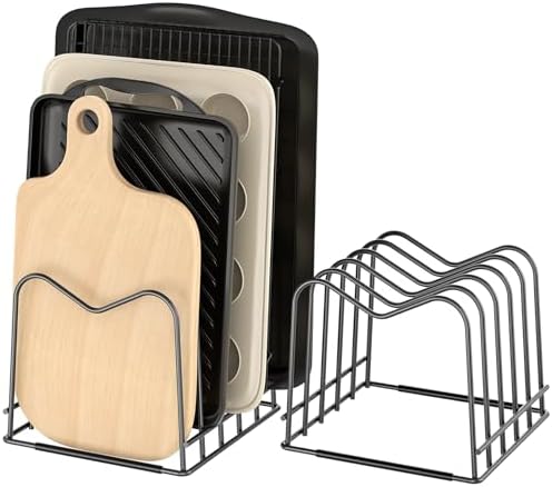 ORDORA 2PC Cutting Board Organizer Holder, Baking Sheet Rack for Kitchen